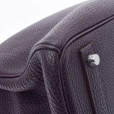 HERMES エルメス バーキン40 レザン シルバー金具 □M刻印(2009年頃) ユニセックス トゴ ハンドバッグ Aランク 中古 銀蔵