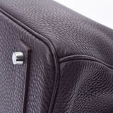 HERMES エルメス バーキン40 レザン シルバー金具 □M刻印(2009年頃) ユニセックス トゴ ハンドバッグ Aランク 中古 銀蔵