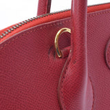 HERMES エルメス ボリード37  ルージュビフ ゴールド金具 ○Z刻印(1996年頃) レディース クシュベル ハンドバッグ Bランク 中古 銀蔵