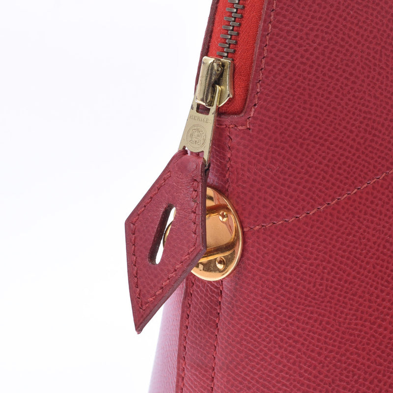HERMES エルメス ボリード37  ルージュビフ ゴールド金具 ○Z刻印(1996年頃) レディース クシュベル ハンドバッグ Bランク 中古 銀蔵