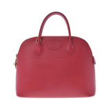 HERMES エルメス ボリード37  ルージュビフ ゴールド金具 ○Z刻印(1996年頃) レディース クシュベル ハンドバッグ Bランク 中古 銀蔵