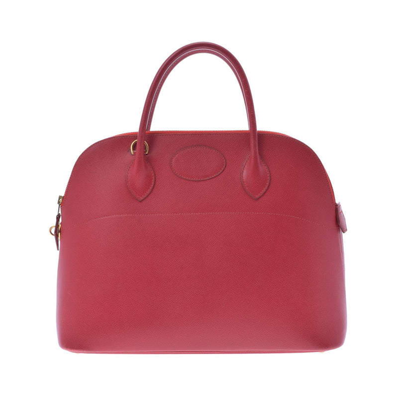 HERMES エルメス ボリード37  ルージュビフ ゴールド金具 ○Z刻印(1996年頃) レディース クシュベル ハンドバッグ Bランク 中古 銀蔵