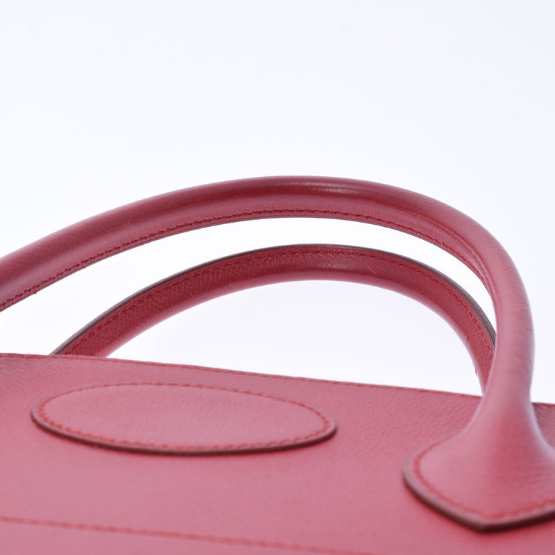 HERMES エルメス ボリード37  ルージュビフ ゴールド金具 ○Z刻印(1996年頃) レディース クシュベル ハンドバッグ Bランク 中古 銀蔵