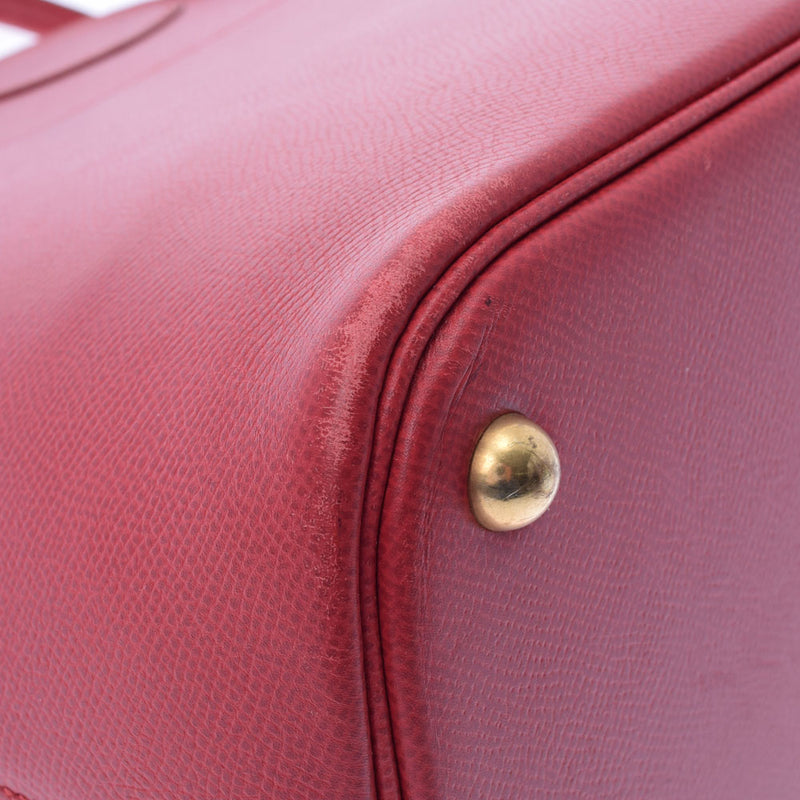 HERMES エルメス ボリード37  ルージュビフ ゴールド金具 ○Z刻印(1996年頃) レディース クシュベル ハンドバッグ Bランク 中古 銀蔵