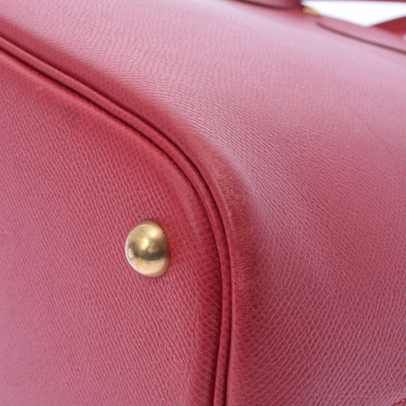 HERMES エルメス ボリード37  ルージュビフ ゴールド金具 ○Z刻印(1996年頃) レディース クシュベル ハンドバッグ Bランク 中古 銀蔵