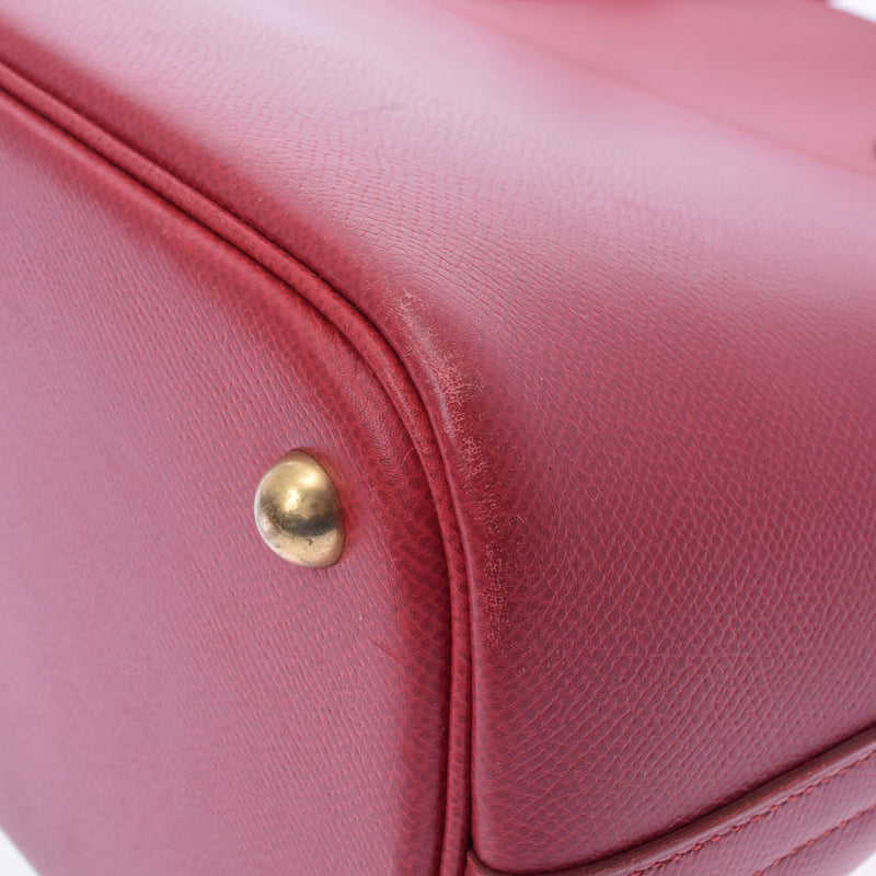 HERMES エルメス ボリード37  ルージュビフ ゴールド金具 ○Z刻印(1996年頃) レディース クシュベル ハンドバッグ Bランク 中古 銀蔵