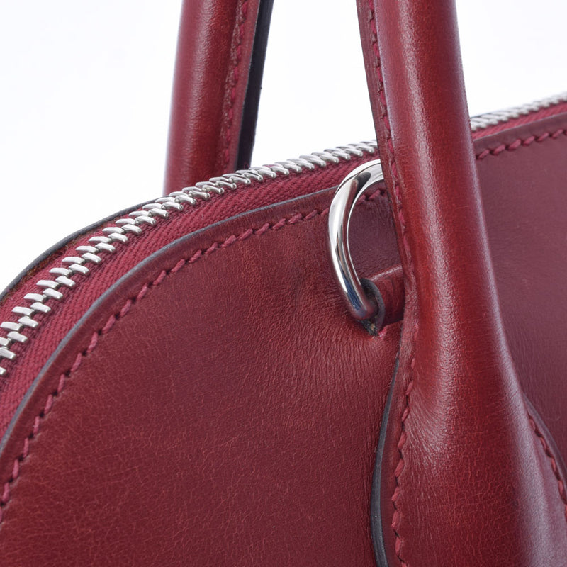 HERMES エルメス ボリード31  ルージュアッシュ シルバー金具 □D刻印(2000年頃) レディース ボックスカーフ ハンドバッグ ABランク 中古 銀蔵