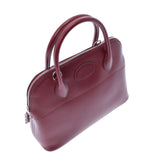 HERMES エルメス ボリード31  ルージュアッシュ シルバー金具 □D刻印(2000年頃) レディース ボックスカーフ ハンドバッグ ABランク 中古 銀蔵