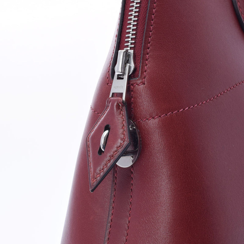 HERMES エルメス ボリード31  ルージュアッシュ シルバー金具 □D刻印(2000年頃) レディース ボックスカーフ ハンドバッグ ABランク 中古 銀蔵