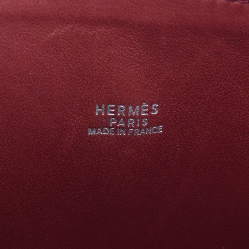HERMES エルメス ボリード31  ルージュアッシュ シルバー金具 □D刻印(2000年頃) レディース ボックスカーフ ハンドバッグ ABランク 中古 銀蔵