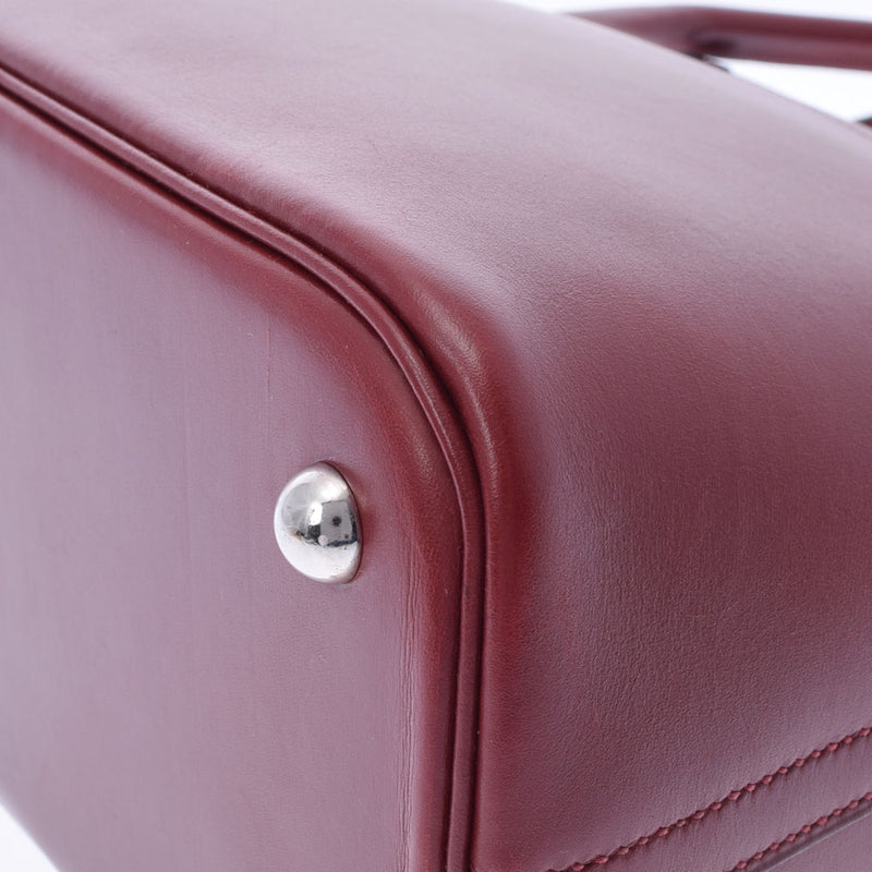 HERMES エルメス ボリード31  ルージュアッシュ シルバー金具 □D刻印(2000年頃) レディース ボックスカーフ ハンドバッグ ABランク 中古 銀蔵