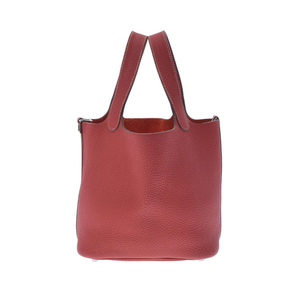 HERMES エルメス ピコタンロック PM  サンギーヌ シルバー金具 □O刻印(2011年頃) レディース トリヨンクレマンス ハンドバッグ ABランク 中古 銀蔵