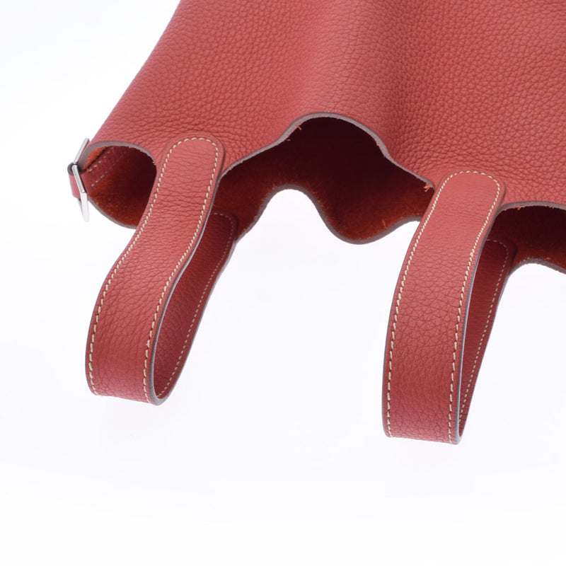 HERMES エルメス ピコタンロック PM  サンギーヌ シルバー金具 □O刻印(2011年頃) レディース トリヨンクレマンス ハンドバッグ ABランク 中古 銀蔵