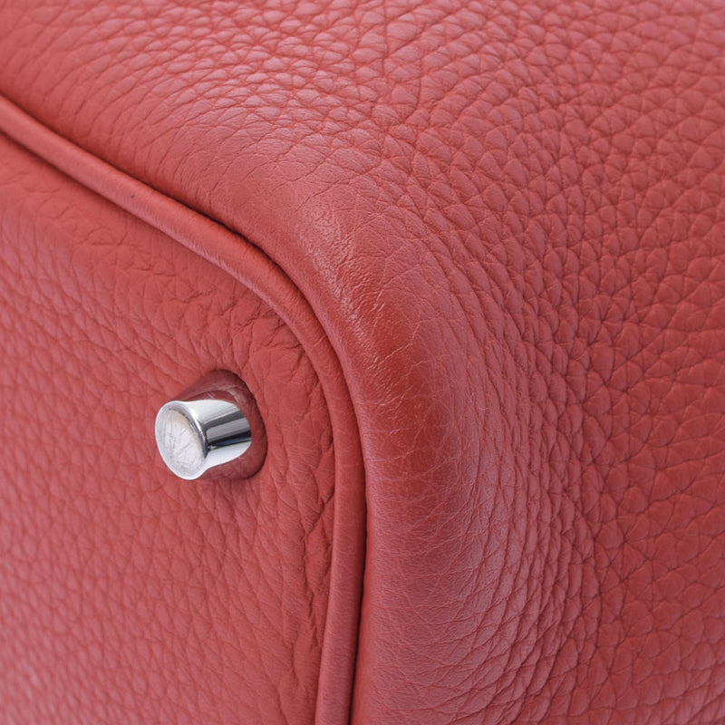 HERMES エルメス ピコタンロック PM  サンギーヌ シルバー金具 □O刻印(2011年頃) レディース トリヨンクレマンス ハンドバッグ ABランク 中古 銀蔵