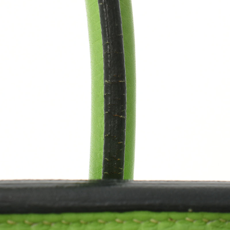 HERMES エルメス バーキン35 アップルグリーン ゴールド金具 □H刻印(2004年頃) ユニセックス トリヨンクレマンス ハンドバッグ ABランク 中古 銀蔵