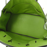 HERMES エルメス バーキン35 アップルグリーン ゴールド金具 □H刻印(2004年頃) ユニセックス トリヨンクレマンス ハンドバッグ ABランク 中古 銀蔵