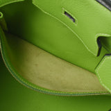 HERMES エルメス バーキン35 アップルグリーン ゴールド金具 □H刻印(2004年頃) ユニセックス トリヨンクレマンス ハンドバッグ ABランク 中古 銀蔵