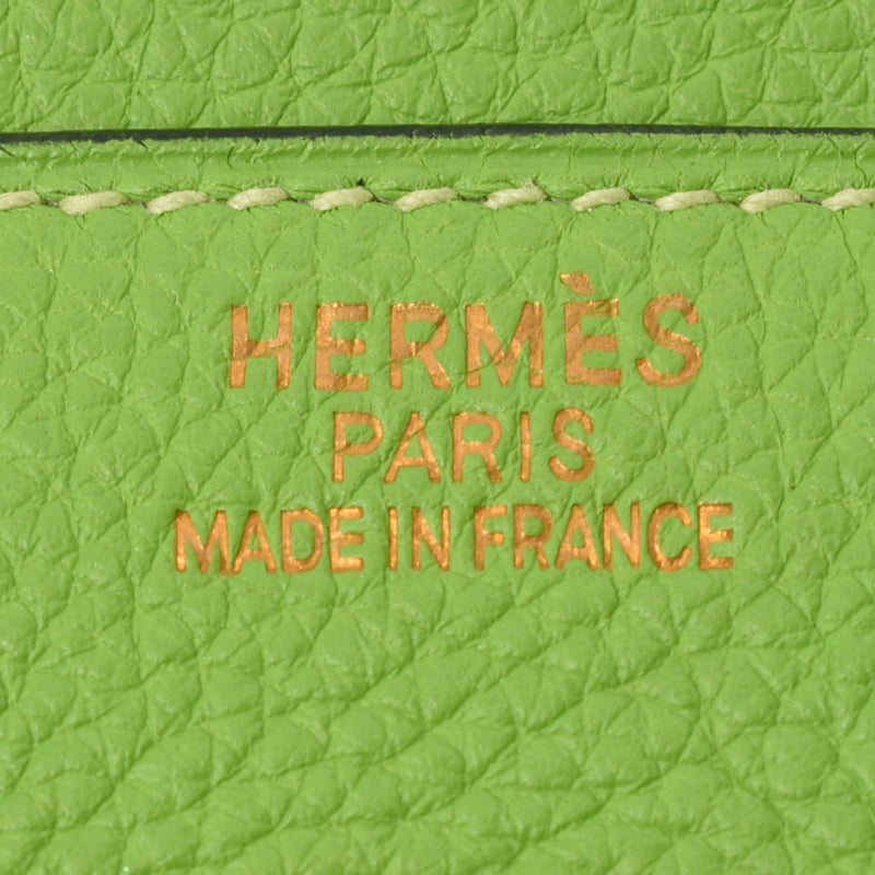 HERMES エルメス バーキン35 アップルグリーン ゴールド金具 □H刻印(2004年頃) ユニセックス トリヨンクレマンス ハンドバッグ ABランク 中古 銀蔵