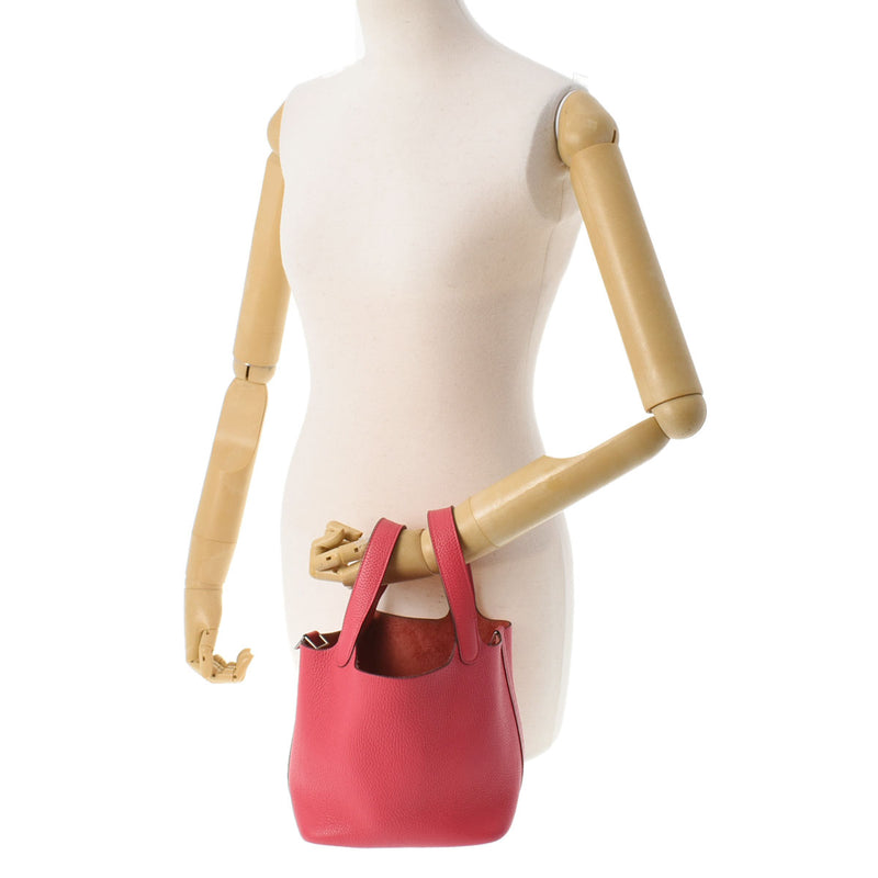 HERMES エルメス ピコタンロック PM  ローズエクストリーム シルバー金具 D刻印(2019年頃) レディース トリヨンクレマンス ハンドバッグ ABランク 中古 銀蔵