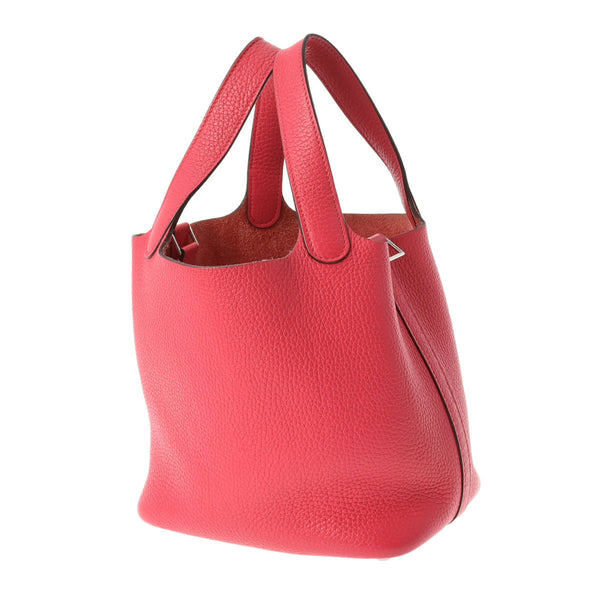 HERMES エルメス ピコタンロック PM  ローズエクストリーム シルバー金具 D刻印(2019年頃) レディース トリヨンクレマンス ハンドバッグ ABランク 中古 銀蔵