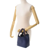 HERMES エルメス ピコタンロック PM トレサージュ ブルーアンクル シルバー金具 C刻印(2018年頃) レディース ヴォーエプソン ハンドバッグ Aランク 中古 銀蔵