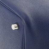 HERMES エルメス ピコタンロック PM トレサージュ ブルーアンクル シルバー金具 C刻印(2018年頃) レディース ヴォーエプソン ハンドバッグ Aランク 中古 銀蔵