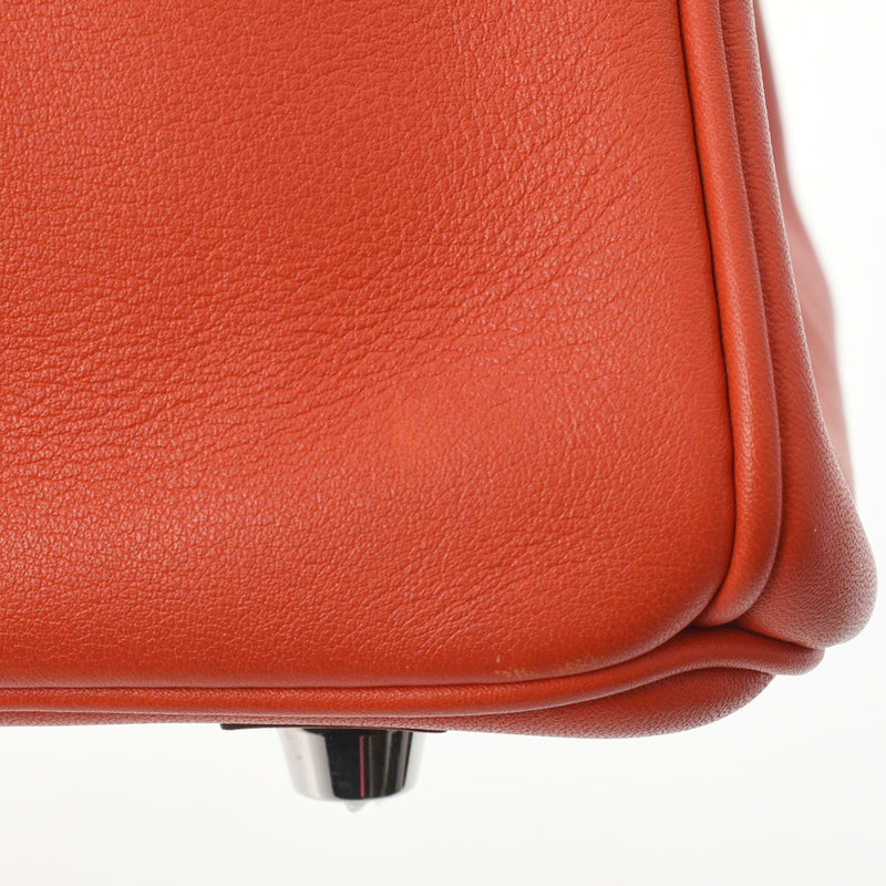 HERMES エルメス バーキン25 ルージュトマト シルバー金具 X刻印(2016年頃) レディース ヴォースイフト ハンドバッグ Aランク 中古 銀蔵