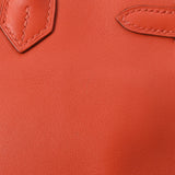 HERMES エルメス バーキン25 ルージュトマト シルバー金具 X刻印(2016年頃) レディース ヴォースイフト ハンドバッグ Aランク 中古 銀蔵