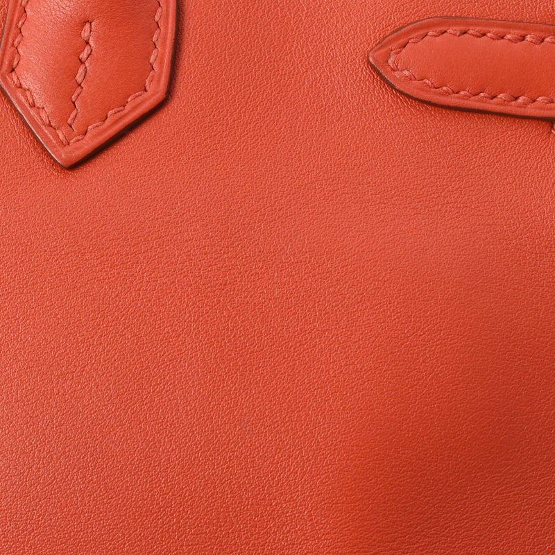 HERMES エルメス バーキン25 ルージュトマト シルバー金具 X刻印(2016年頃) レディース ヴォースイフト ハンドバッグ Aランク 中古 銀蔵