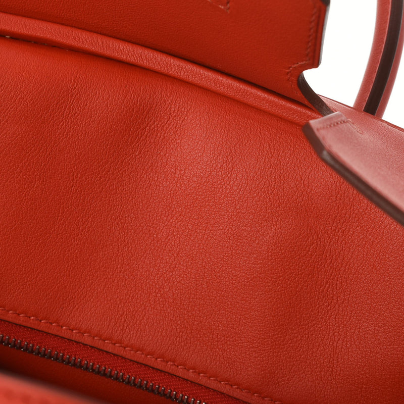 HERMES エルメス バーキン25 ルージュトマト シルバー金具 X刻印(2016年頃) レディース ヴォースイフト ハンドバッグ Aランク 中古 銀蔵