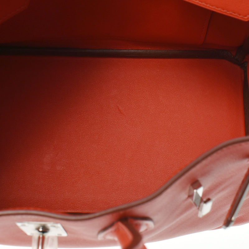 HERMES エルメス バーキン25 ルージュトマト シルバー金具 X刻印(2016年頃) レディース ヴォースイフト ハンドバッグ Aランク 中古 銀蔵