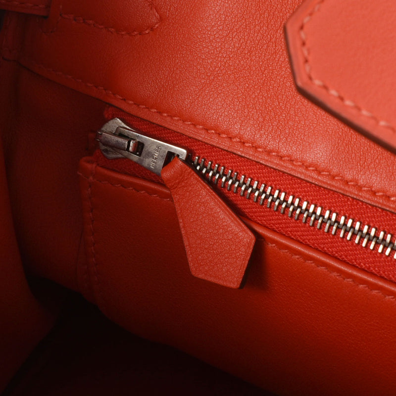HERMES エルメス バーキン25 ルージュトマト シルバー金具 X刻印(2016年頃) レディース ヴォースイフト ハンドバッグ Aランク 中古 銀蔵