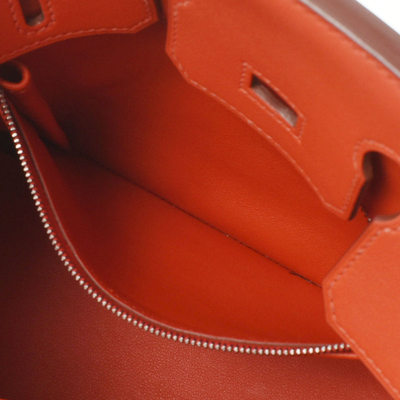HERMES エルメス バーキン25 ルージュトマト シルバー金具 X刻印(2016年頃) レディース ヴォースイフト ハンドバッグ Aランク 中古 銀蔵
