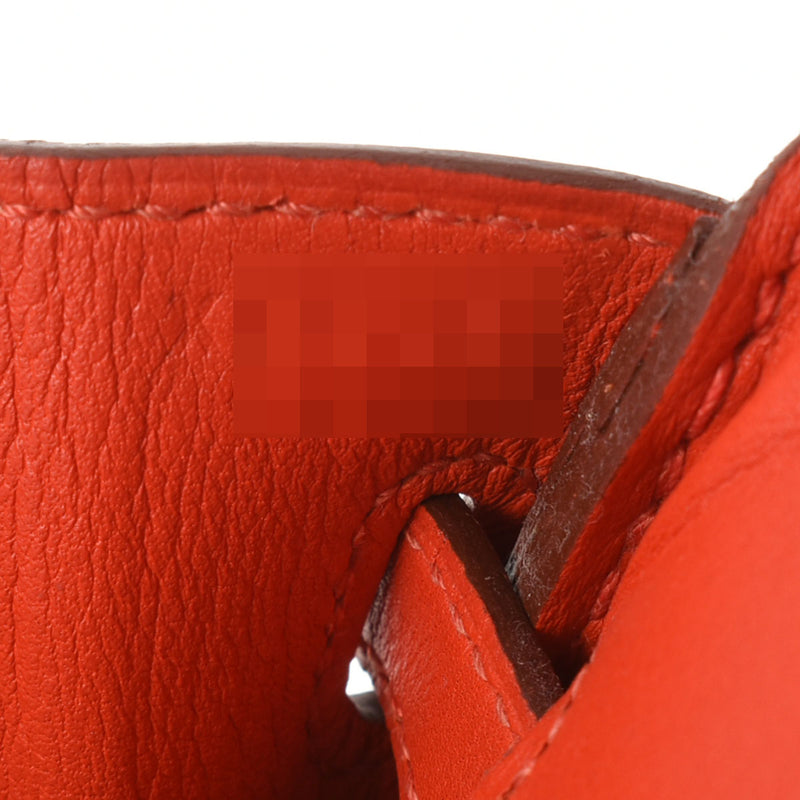 HERMES エルメス バーキン25 ルージュトマト シルバー金具 X刻印(2016年頃) レディース ヴォースイフト ハンドバッグ Aランク 中古 銀蔵