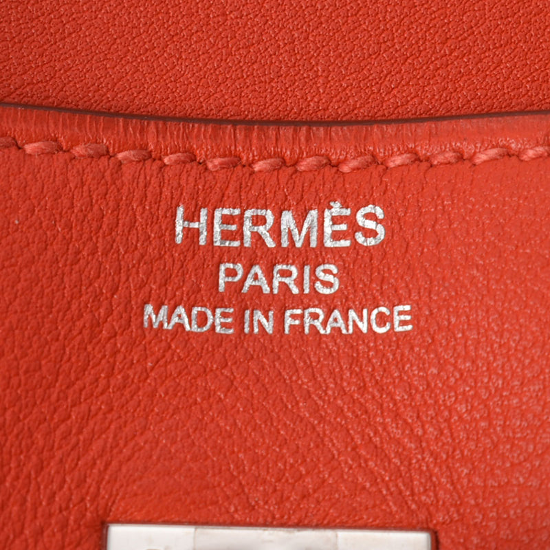 HERMES エルメス バーキン25 ルージュトマト シルバー金具 X刻印(2016年頃) レディース ヴォースイフト ハンドバッグ Aランク 中古 銀蔵