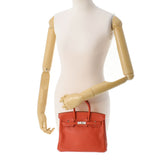 HERMES エルメス バーキン25 ルージュトマト シルバー金具 X刻印(2016年頃) レディース ヴォースイフト ハンドバッグ Aランク 中古 銀蔵