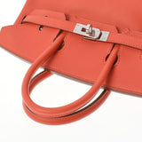 HERMES エルメス バーキン25 ルージュトマト シルバー金具 X刻印(2016年頃) レディース ヴォースイフト ハンドバッグ Aランク 中古 銀蔵