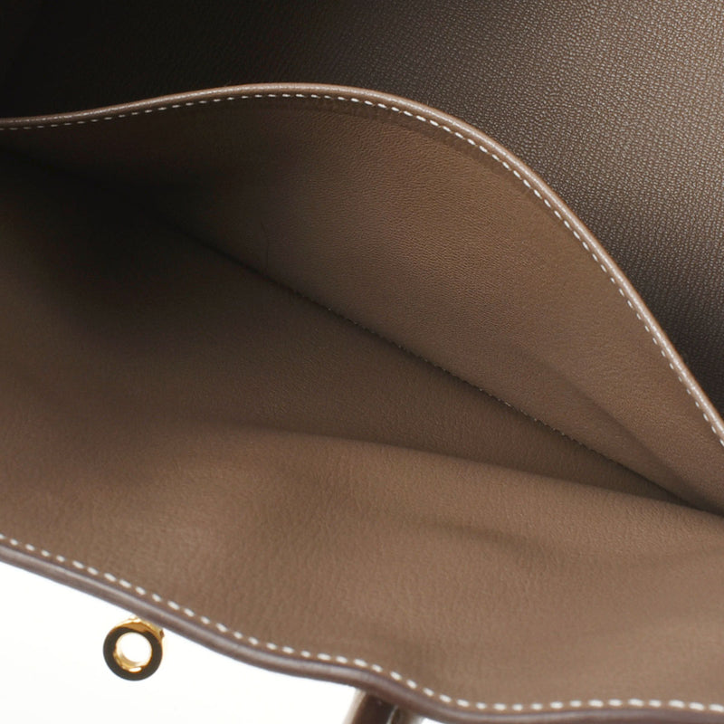 HERMES エルメス バーキン35 エトゥープ ゴールド金具 □P刻印(2012年頃) ユニセックス トゴ ハンドバッグ Aランク 中古 銀蔵