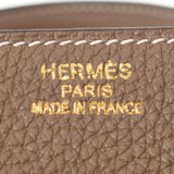 HERMES エルメス バーキン35 エトゥープ ゴールド金具 □P刻印(2012年頃) ユニセックス トゴ ハンドバッグ Aランク 中古 銀蔵