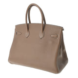 HERMES エルメス バーキン35 エトゥープ ゴールド金具 □P刻印(2012年頃) ユニセックス トゴ ハンドバッグ Aランク 中古 銀蔵