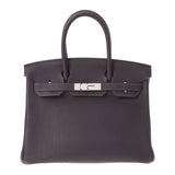 HERMES エルメス バーキン30 レザン シルバー金具 T刻印(2015年頃) レディース トゴ ハンドバッグ Aランク 中古 銀蔵