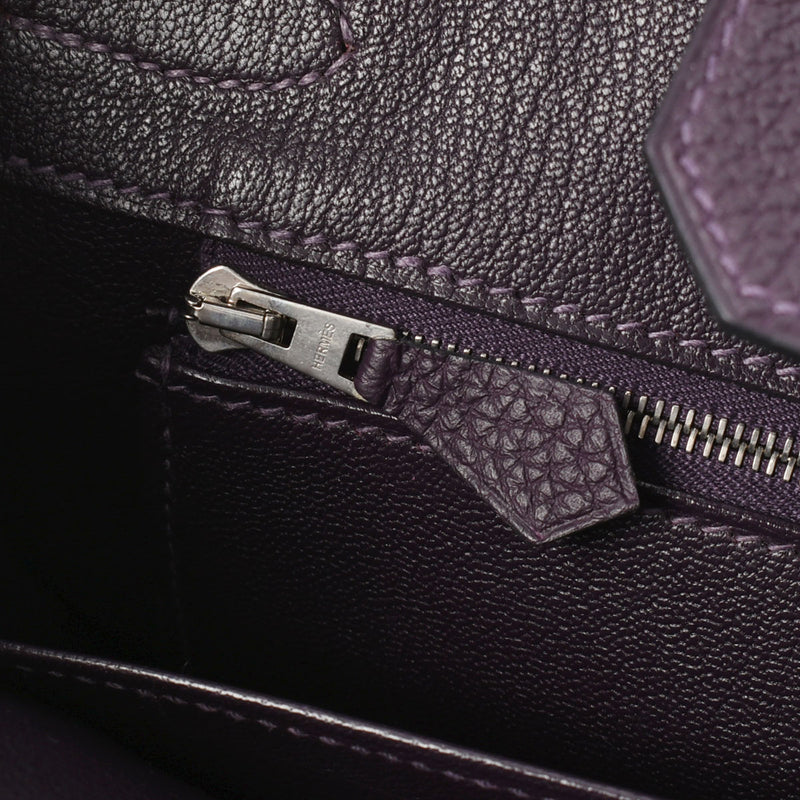 HERMES エルメス バーキン30 レザン シルバー金具 T刻印(2015年頃) レディース トゴ ハンドバッグ Aランク 中古 銀蔵