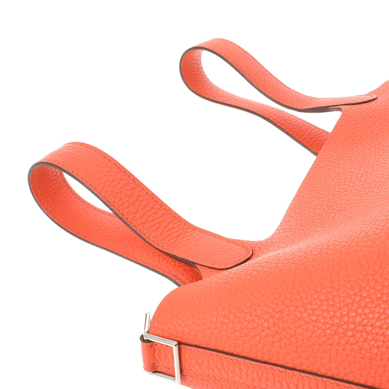 HERMES エルメス ピコタンロックPM オレンジポピー シルバー金具 T刻印(2015年頃) レディース トリヨンクレマンス  ハンドバッグ Aランク 中古 銀蔵