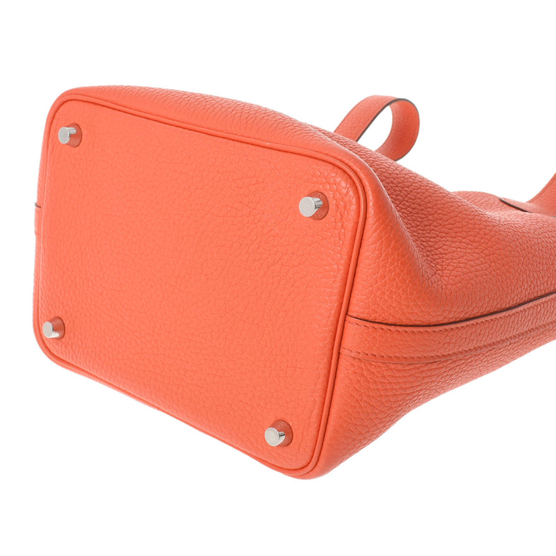 HERMES エルメス ピコタンロックPM オレンジポピー シルバー金具 T刻印(2015年頃) レディース トリヨンクレマンス  ハンドバッグ Aランク 中古 銀蔵