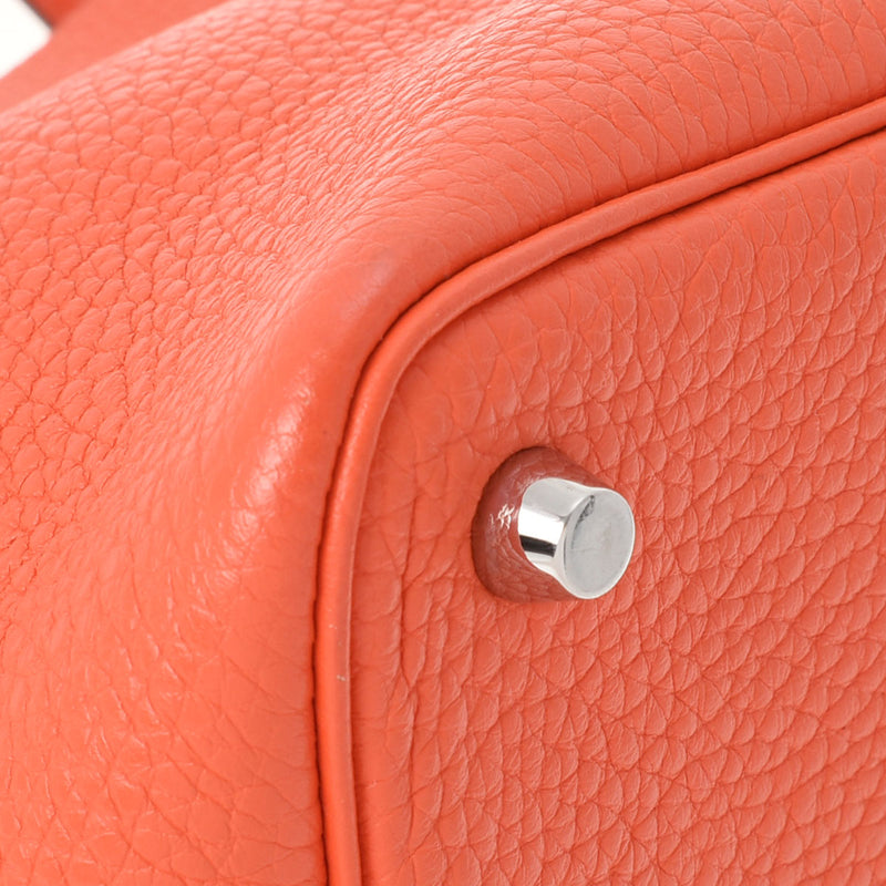 HERMES エルメス ピコタンロックPM オレンジポピー シルバー金具 T刻印(2015年頃) レディース トリヨンクレマンス  ハンドバッグ Aランク 中古 銀蔵