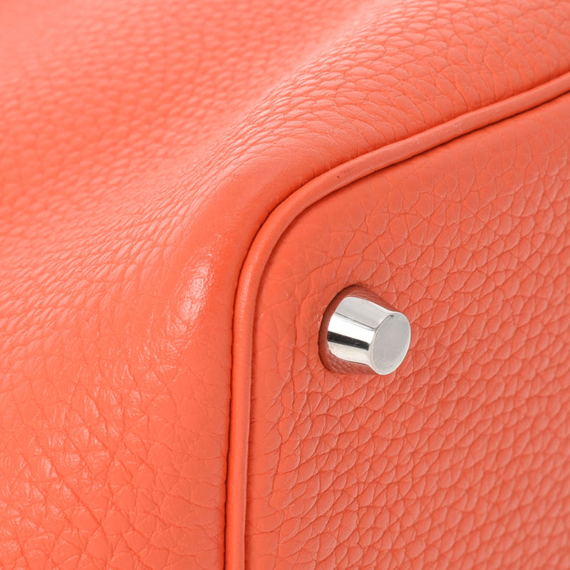 HERMES エルメス ピコタンロックPM オレンジポピー シルバー金具 T刻印(2015年頃) レディース トリヨンクレマンス  ハンドバッグ Aランク 中古 銀蔵