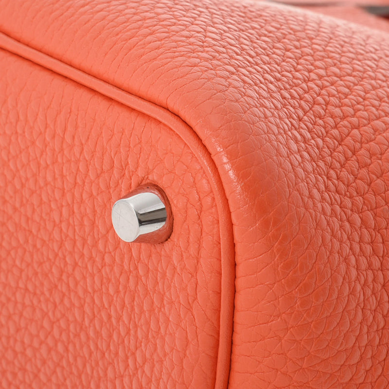 HERMES エルメス ピコタンロックPM オレンジポピー シルバー金具 T刻印(2015年頃) レディース トリヨンクレマンス  ハンドバッグ Aランク 中古 銀蔵