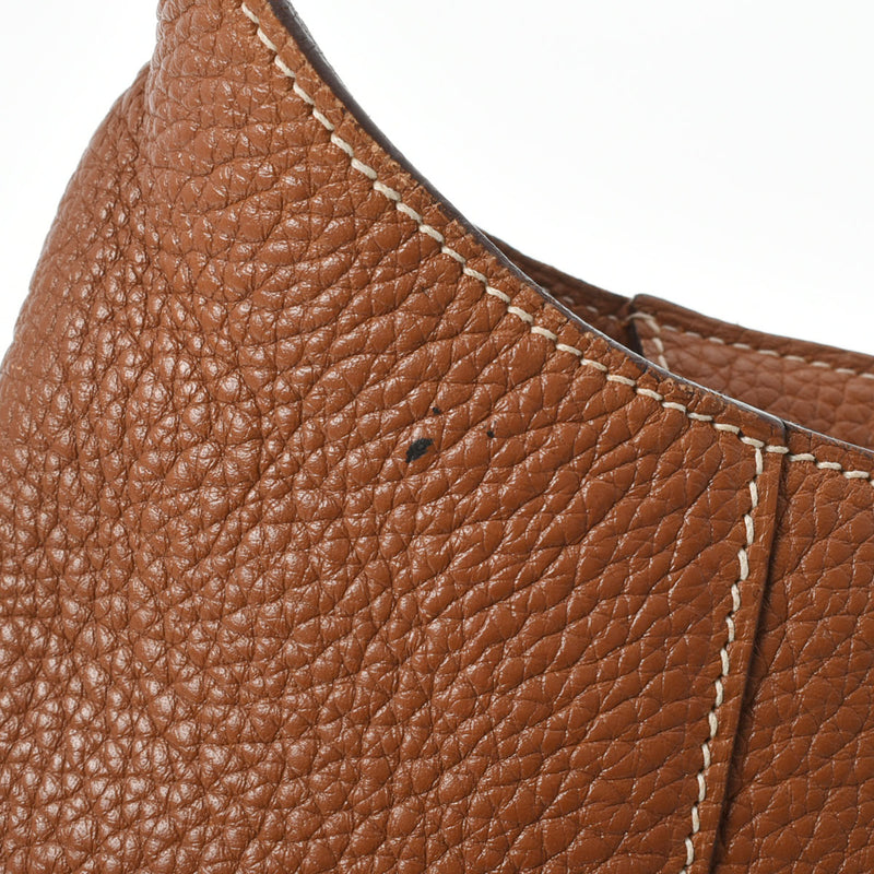 HERMES エルメス グッドニュース GM ゴールド □L刻印(2008年頃) ユニセックス トリヨンクレマンス ショルダーバッグ Bランク 中古 銀蔵