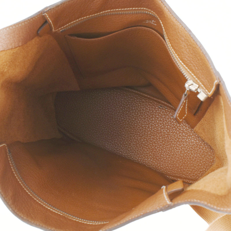 HERMES エルメス グッドニュース GM ゴールド □L刻印(2008年頃) ユニセックス トリヨンクレマンス ショルダーバッグ Bランク 中古 銀蔵