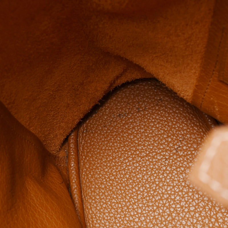 HERMES エルメス グッドニュース GM ゴールド □L刻印(2008年頃) ユニセックス トリヨンクレマンス ショルダーバッグ Bランク 中古 銀蔵